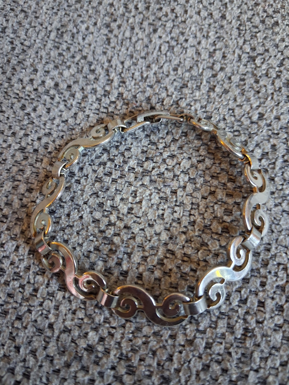 Silver Swirl Link Bracelet - Women Jewelry